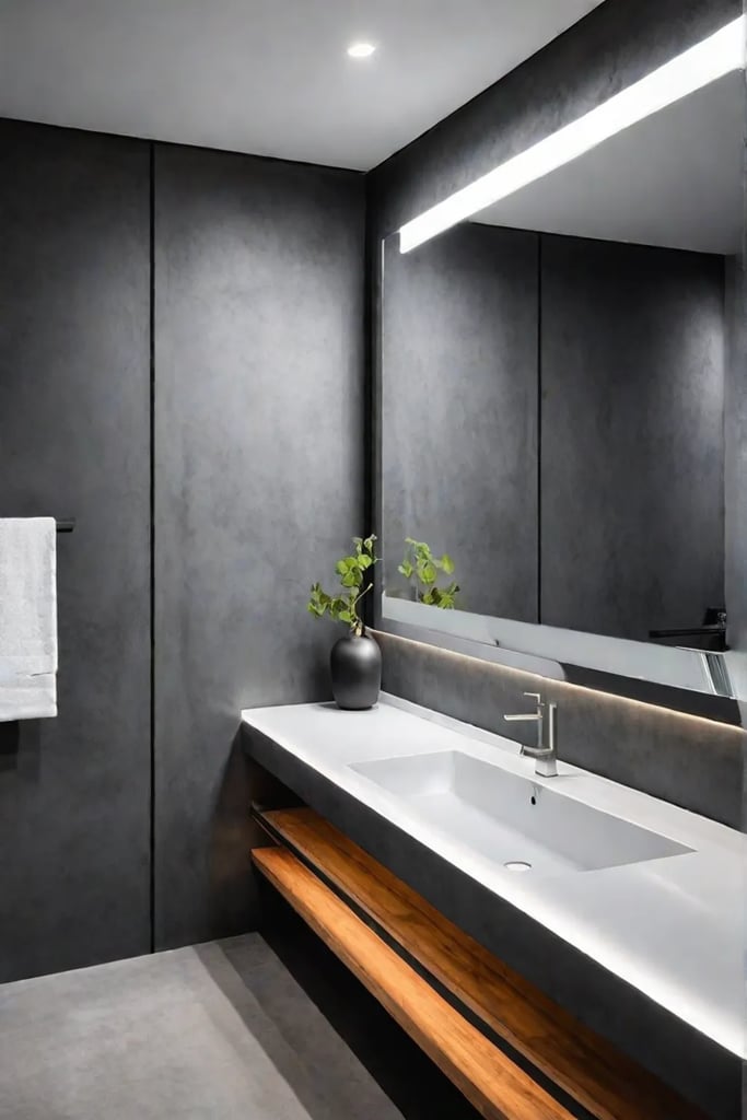 minimalist bathroom track lighting