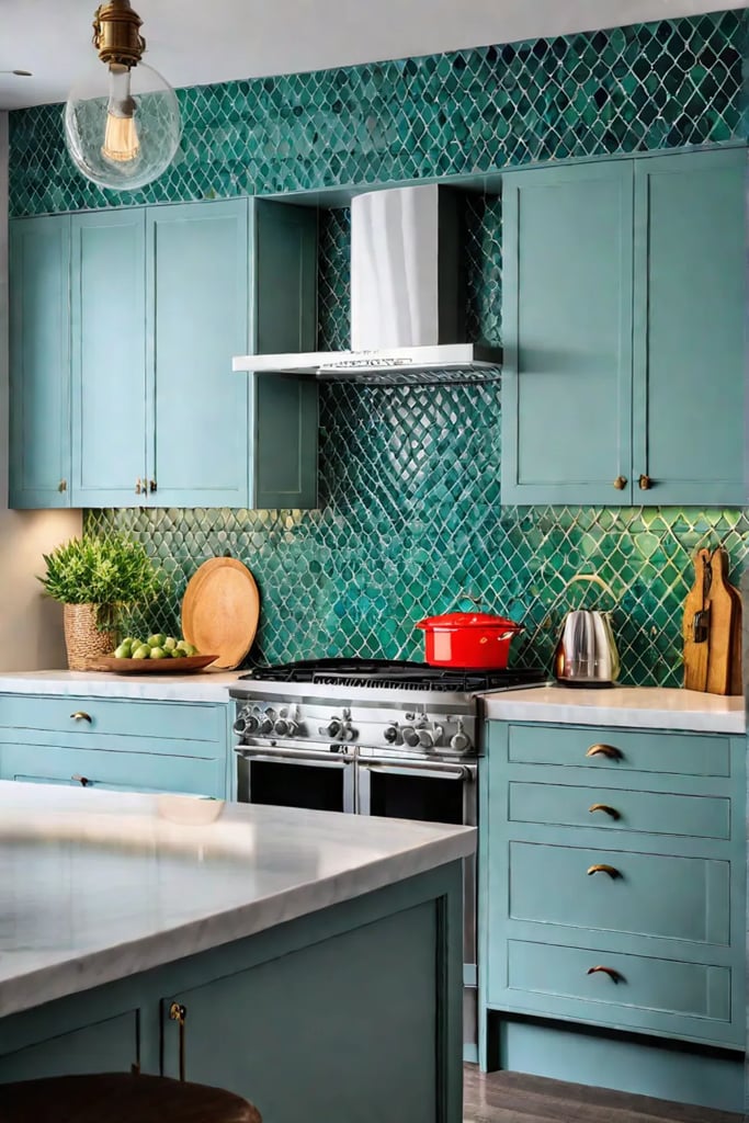 patterned backsplash