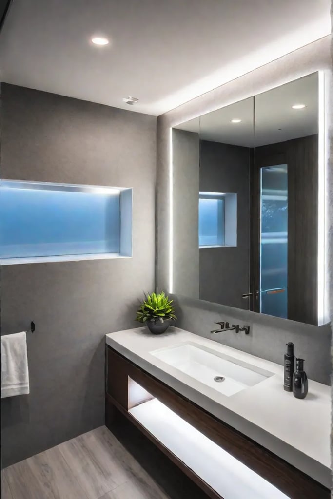 small bathroom maximized space