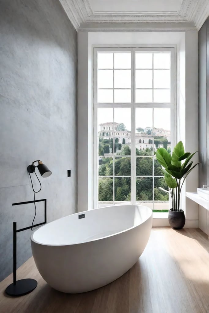 Bright and airy small bathroom design