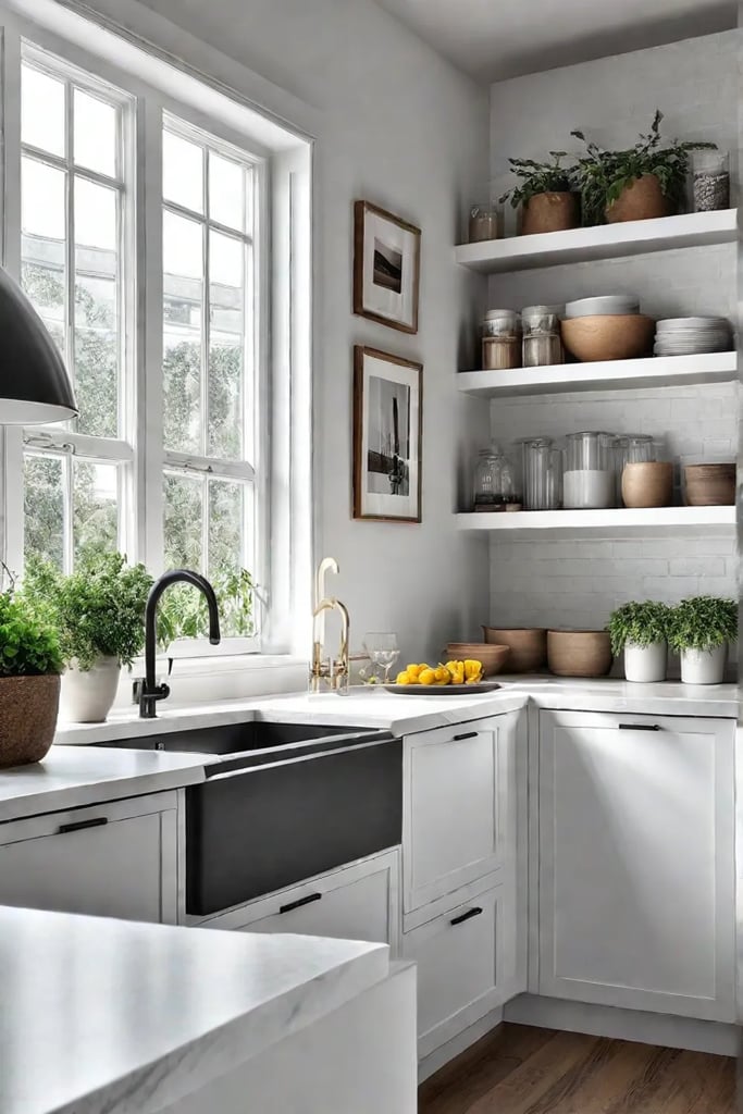 Bright and airy white kitchen