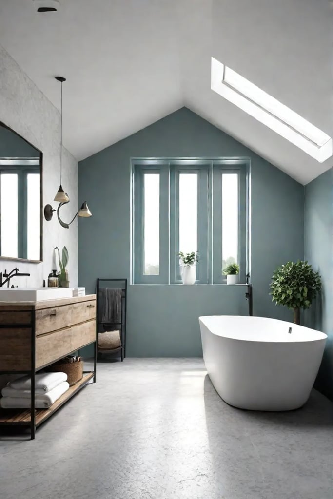 Bright and spacious small bathroom with natural light