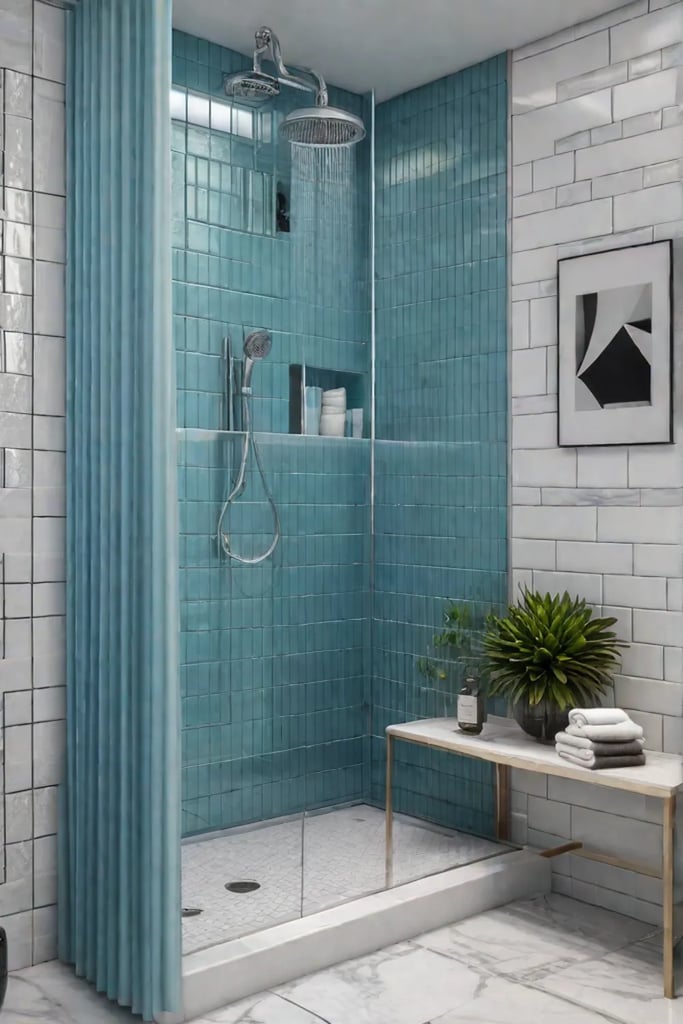Bright and spacious small shower