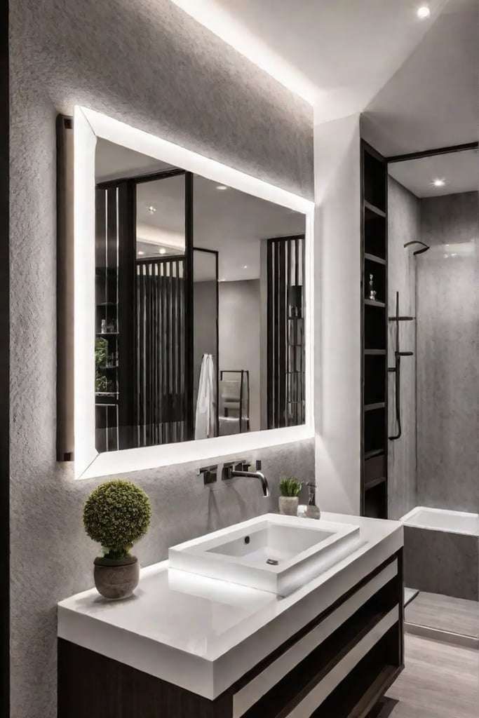 Cozy and inviting bathroom with warm lighting