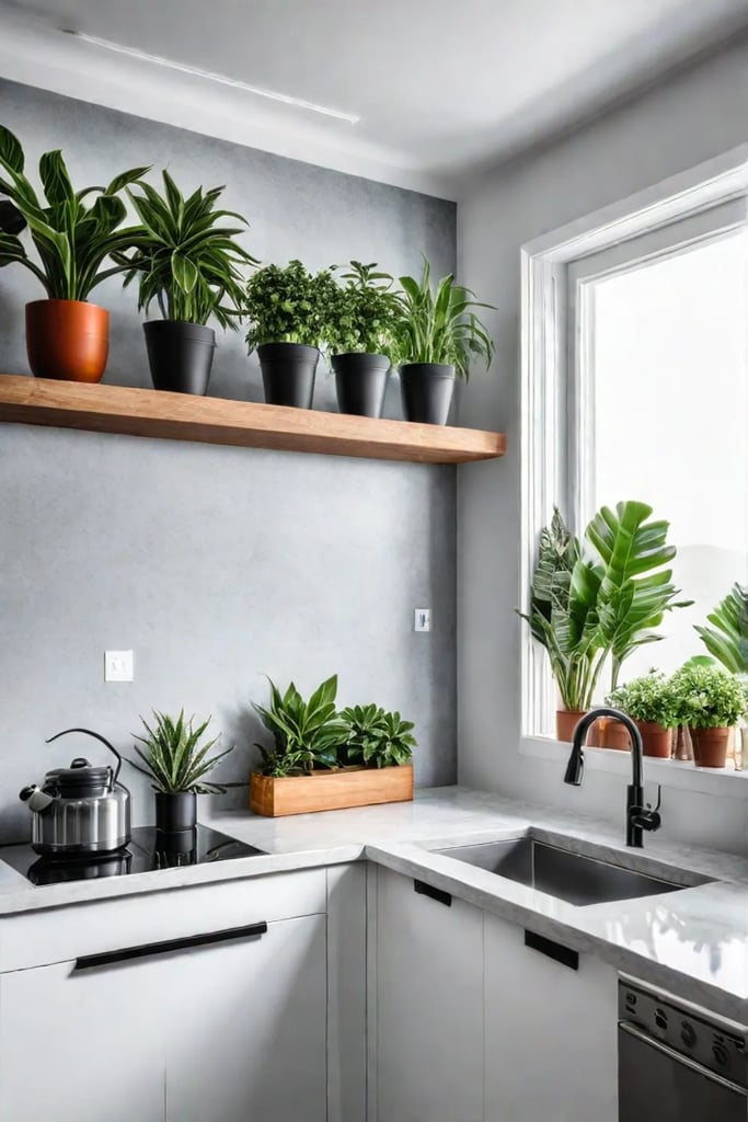 Inviting white kitchen filled with natural light
