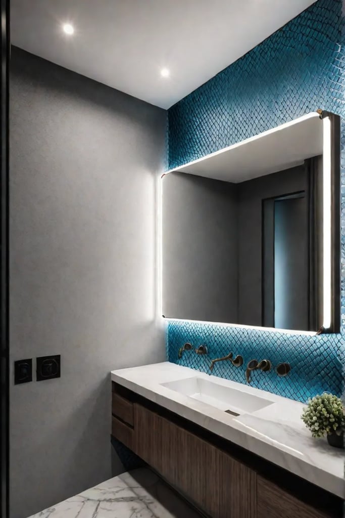 Luxury bathroom design with bold accents