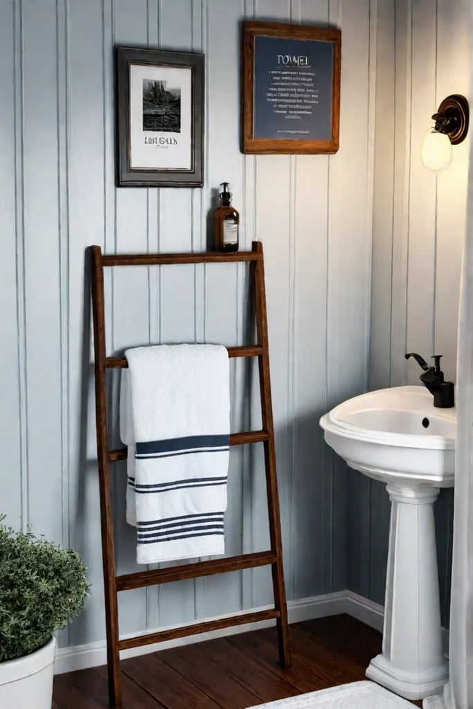 Small bathroom with corner sink and vintage accents