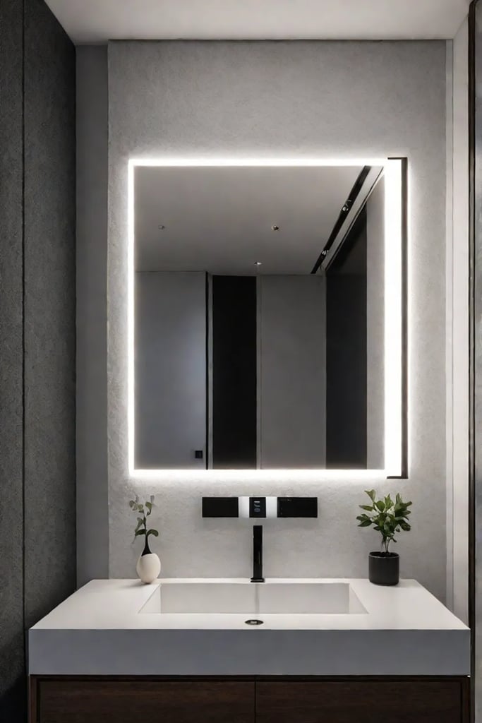 Small bathroom with maximized light reflection