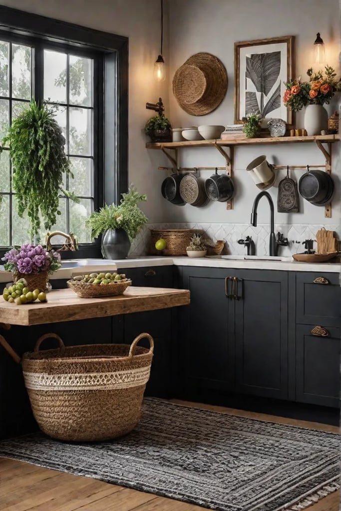 Bohemian kitchen wall decor