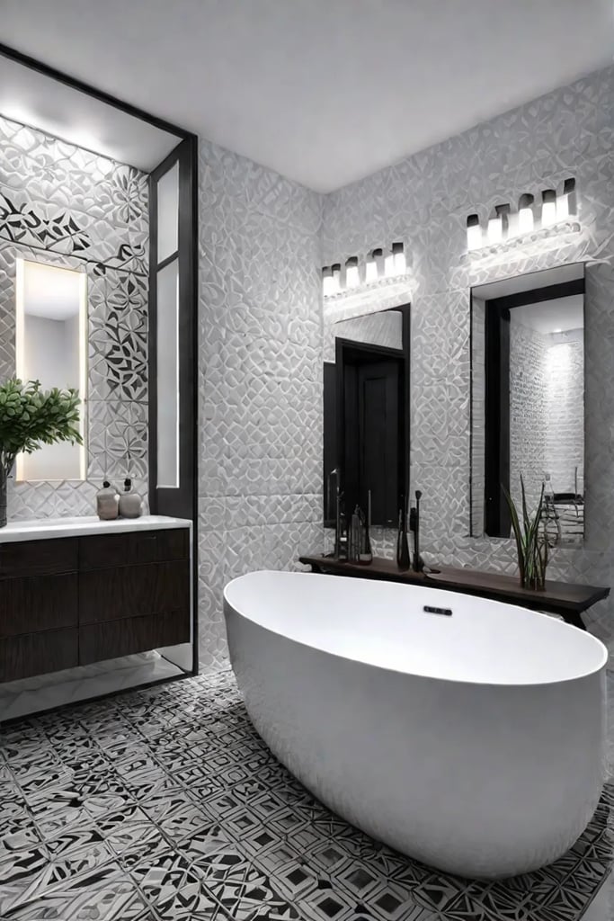 Bold bathroom statement accessories personalized space