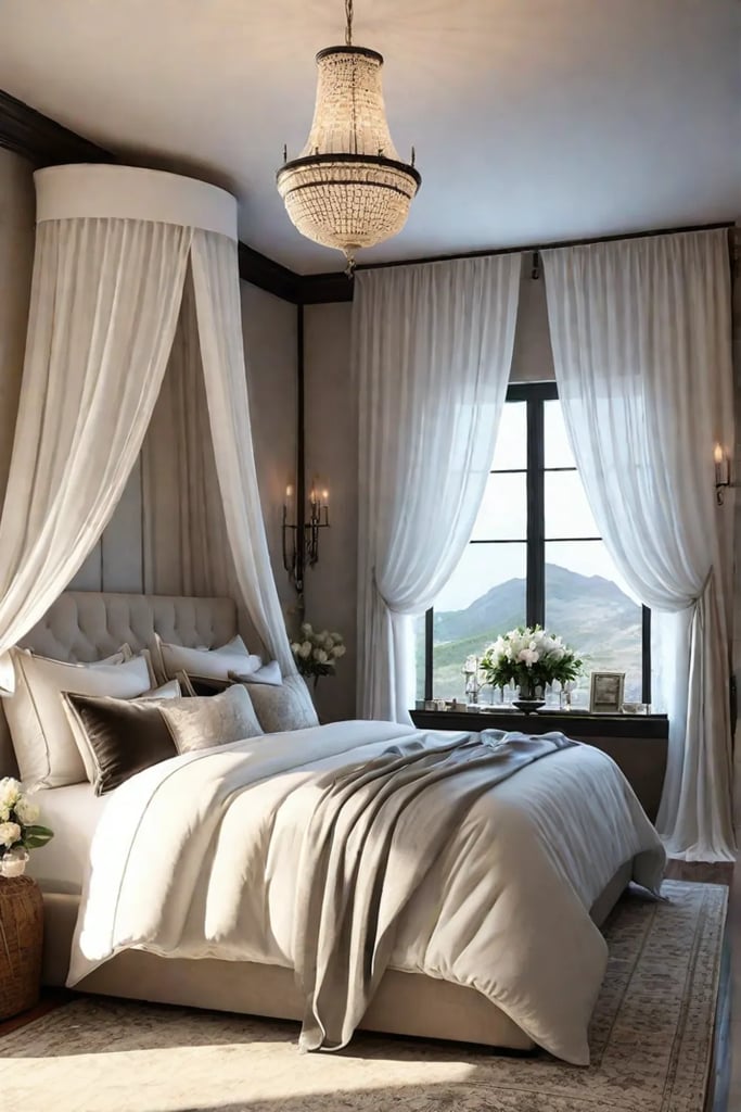 Cozy bedroom with warm tones and vintage touches