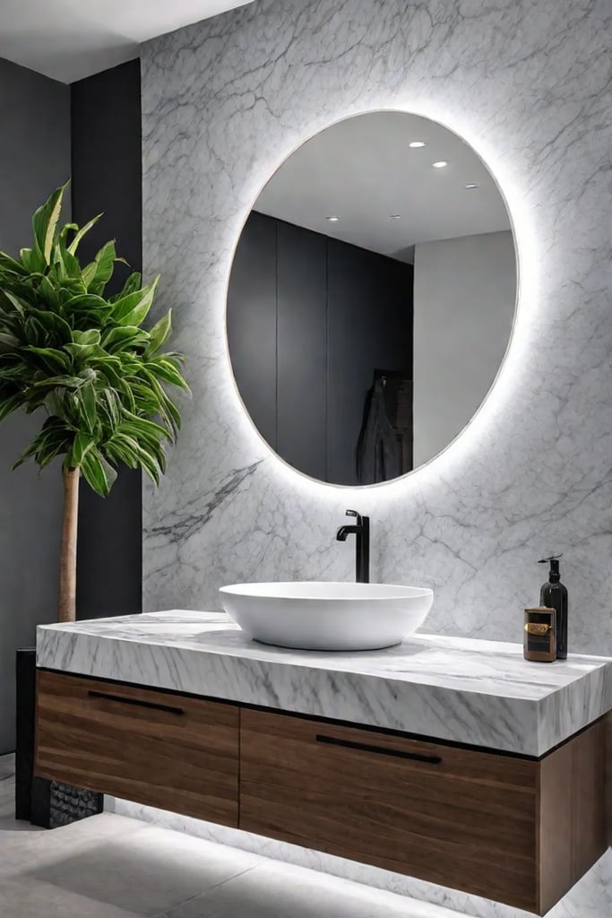 Integrated sink marble countertop touchless faucet