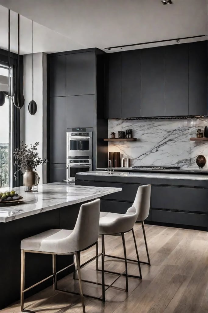 Large art in kitchen