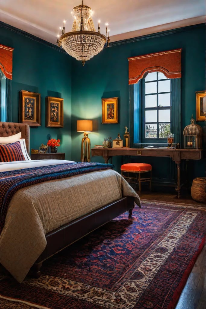 Maximalist bedroom eclectic design