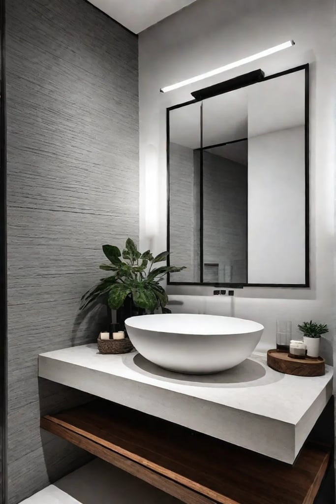 Minimalist bathroom pendant lights serene atmosphere