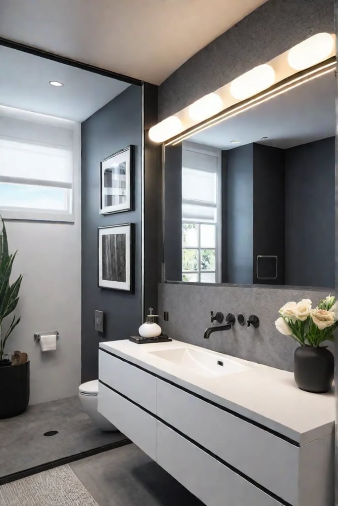 Modern bathroom design spacesaving ideas