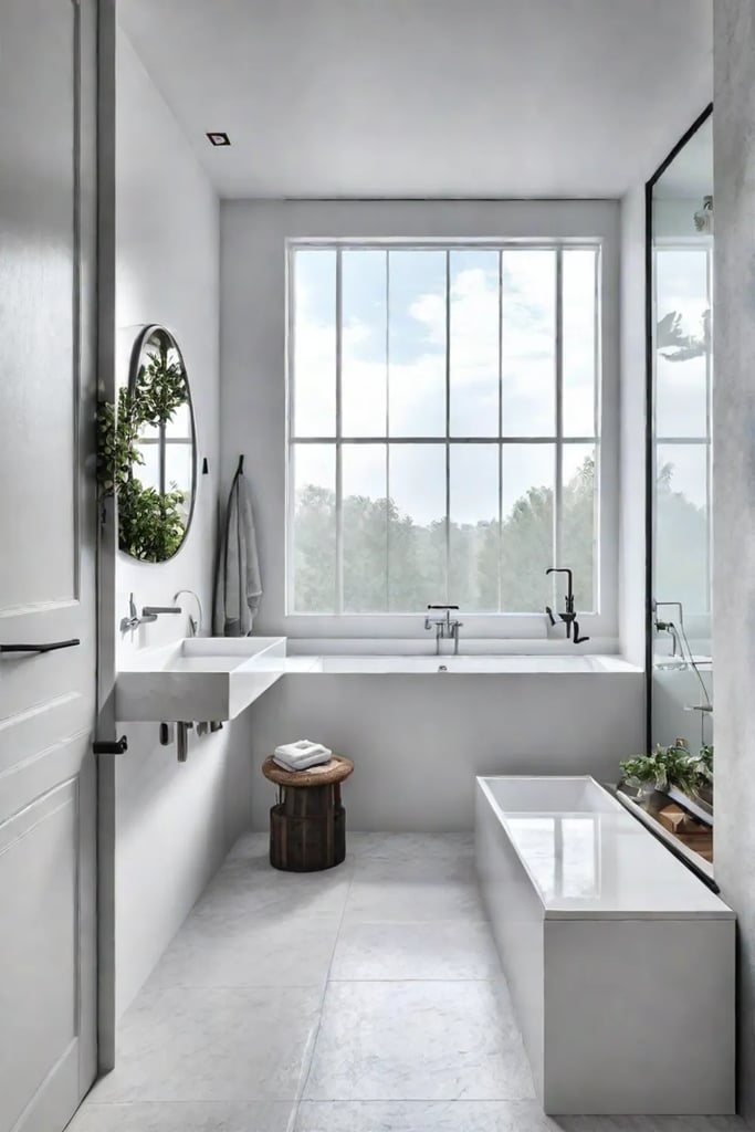 Modern small bathroom spacesaving sink