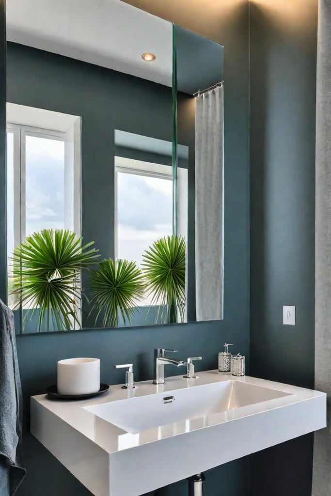 Pedestal sink small bathroom spacesaving