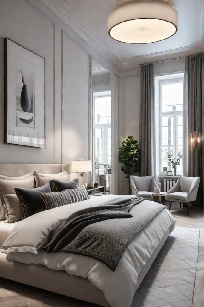 Small Bedroom with Light Taupe Walls