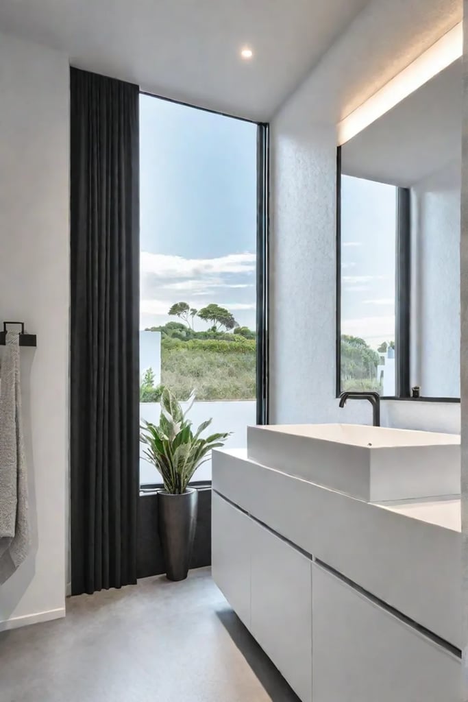 Small bathroom corner sink minimalist design