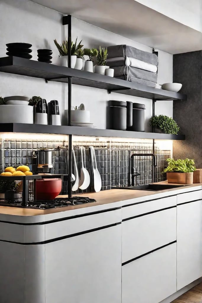 Spacesaving vertical storage ideas for a small kitchen