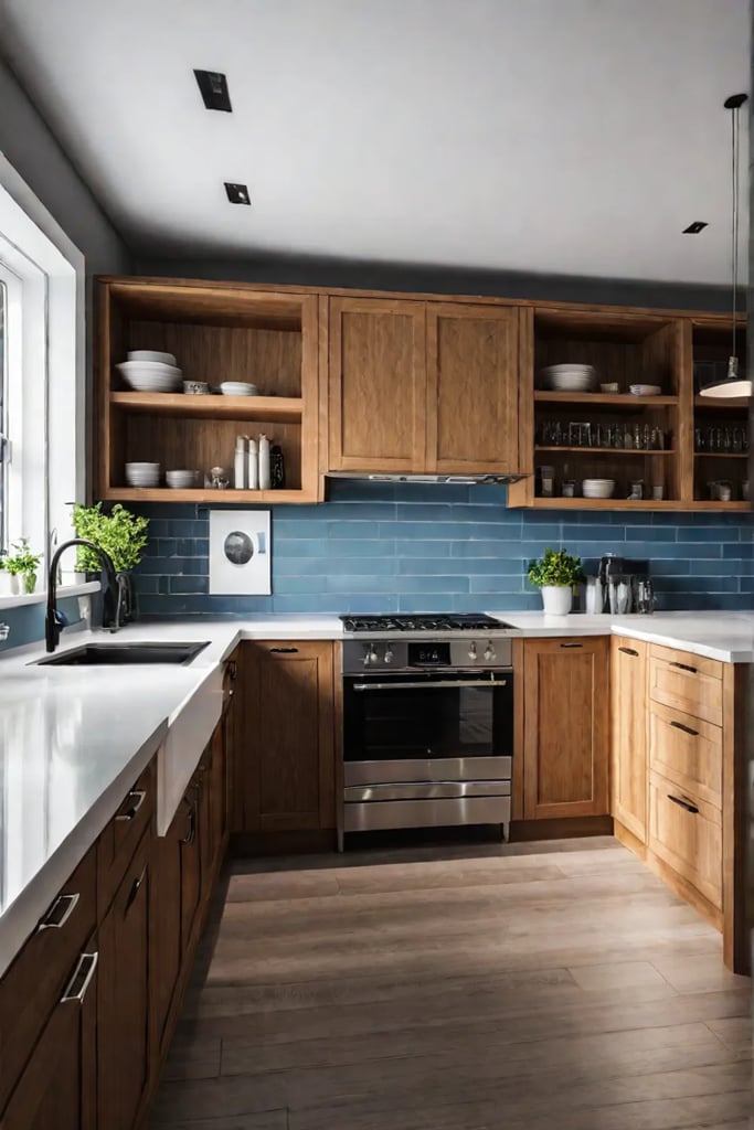 The impact of a limited color palette in a small kitchen