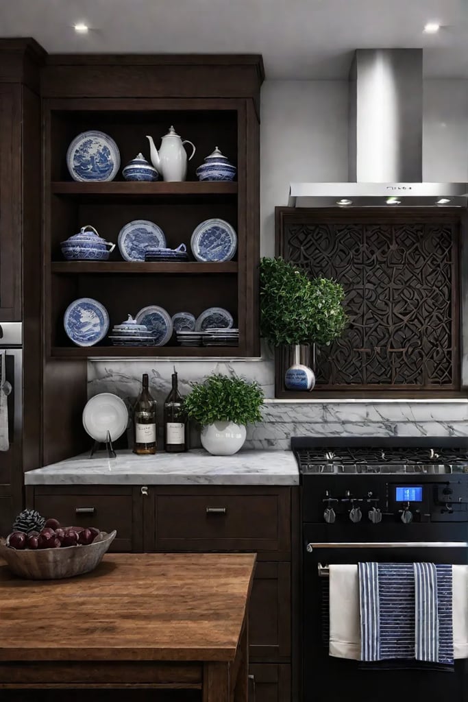 decorating shelves with travel finds