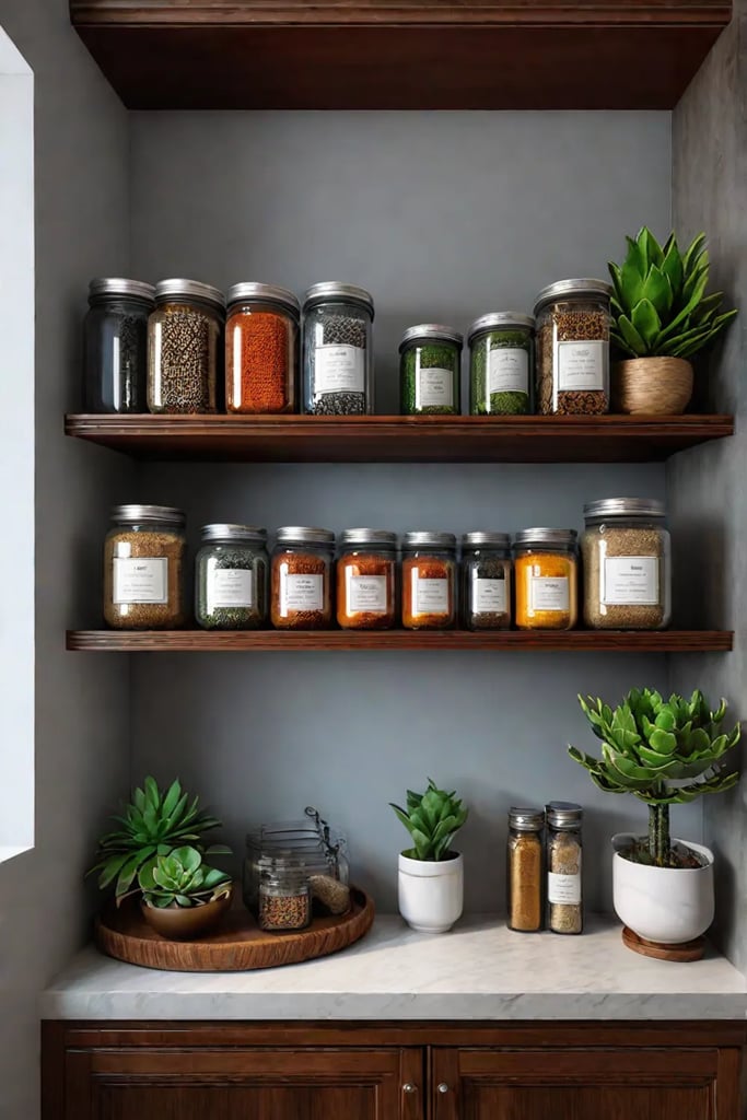 functional kitchen shelf decor