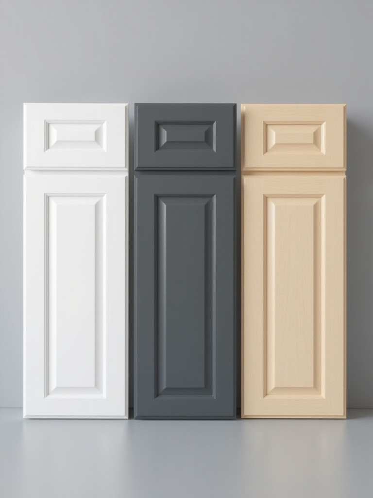 Shaker, Slab, and Raised Panel cabinet door comparison