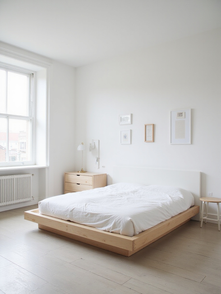 Small bedroom featuring proportionate furniture to maximize space.