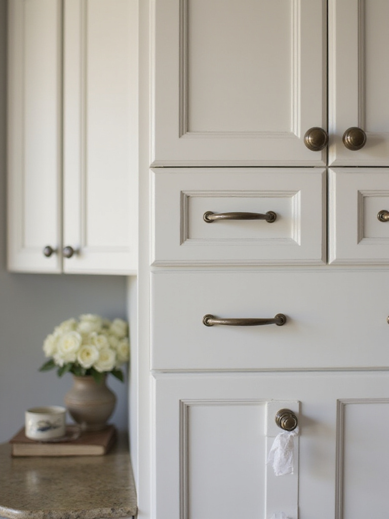 Professional kitchen design showcasing curated cabinet hardware for a cohesive look.