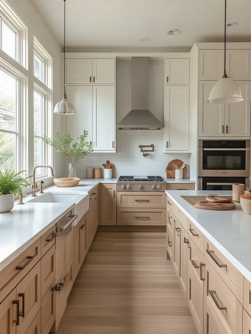 Modern kitchen with future appliance upgrade planning