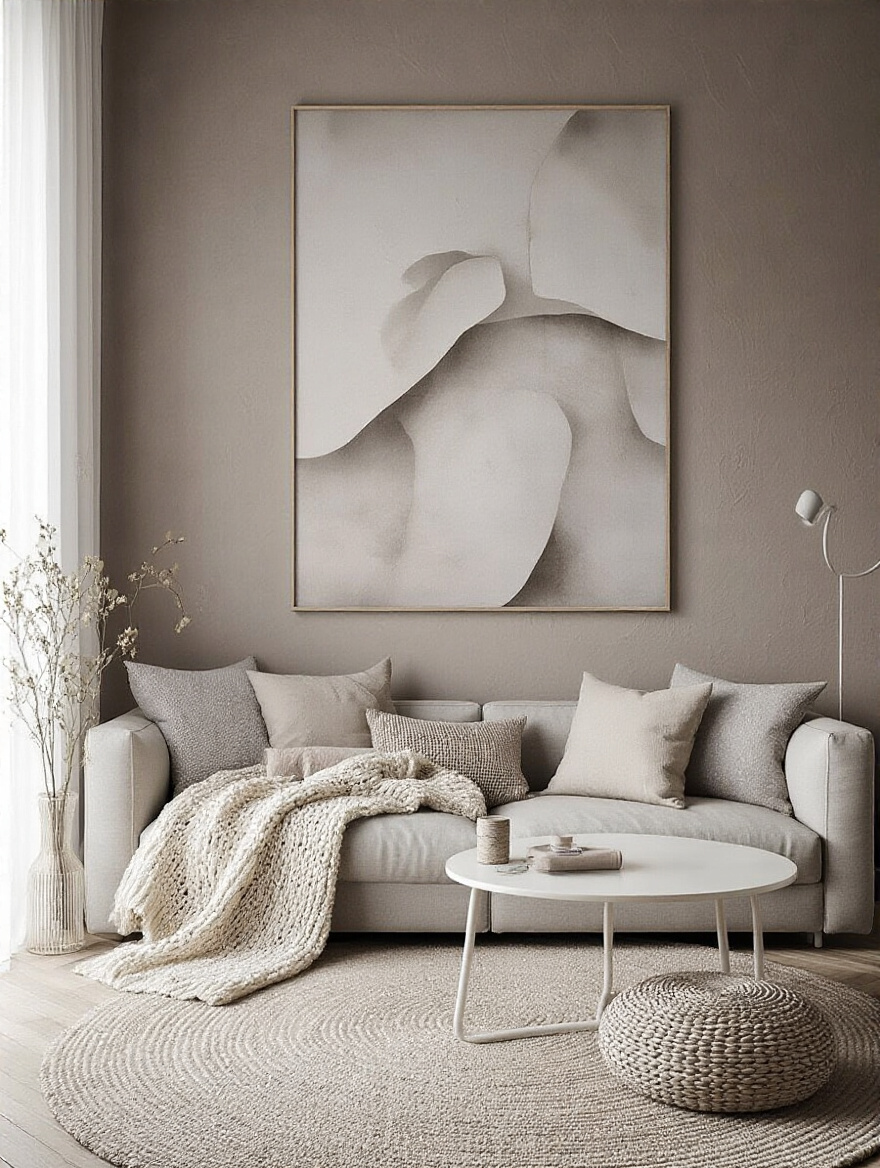 Wall-mounted command center with calendar, key hooks, and mail organizer in modern living room