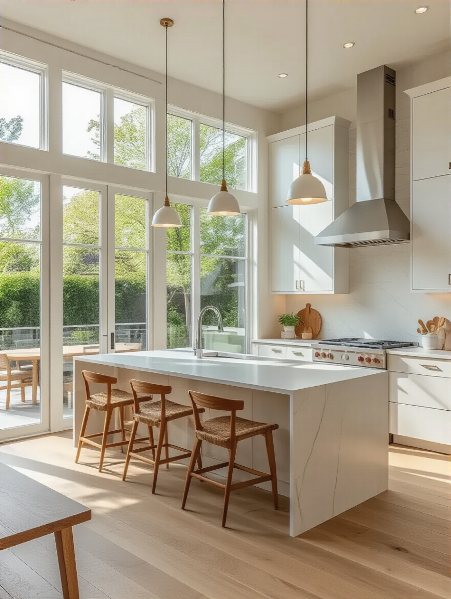 Open-concept kitchen-dining-living space with seamless flow