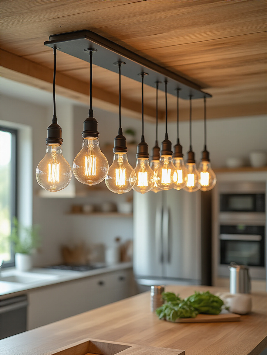 Portrait of a kitchen fixture highlighting bulbs and compatibility for safe replacements