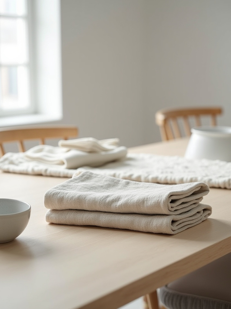 Scandinavian kitchen with integrated efficient ventilation system and bright natural light. A minimalist white range hood above a modern stovetop in a clean, airy interior.