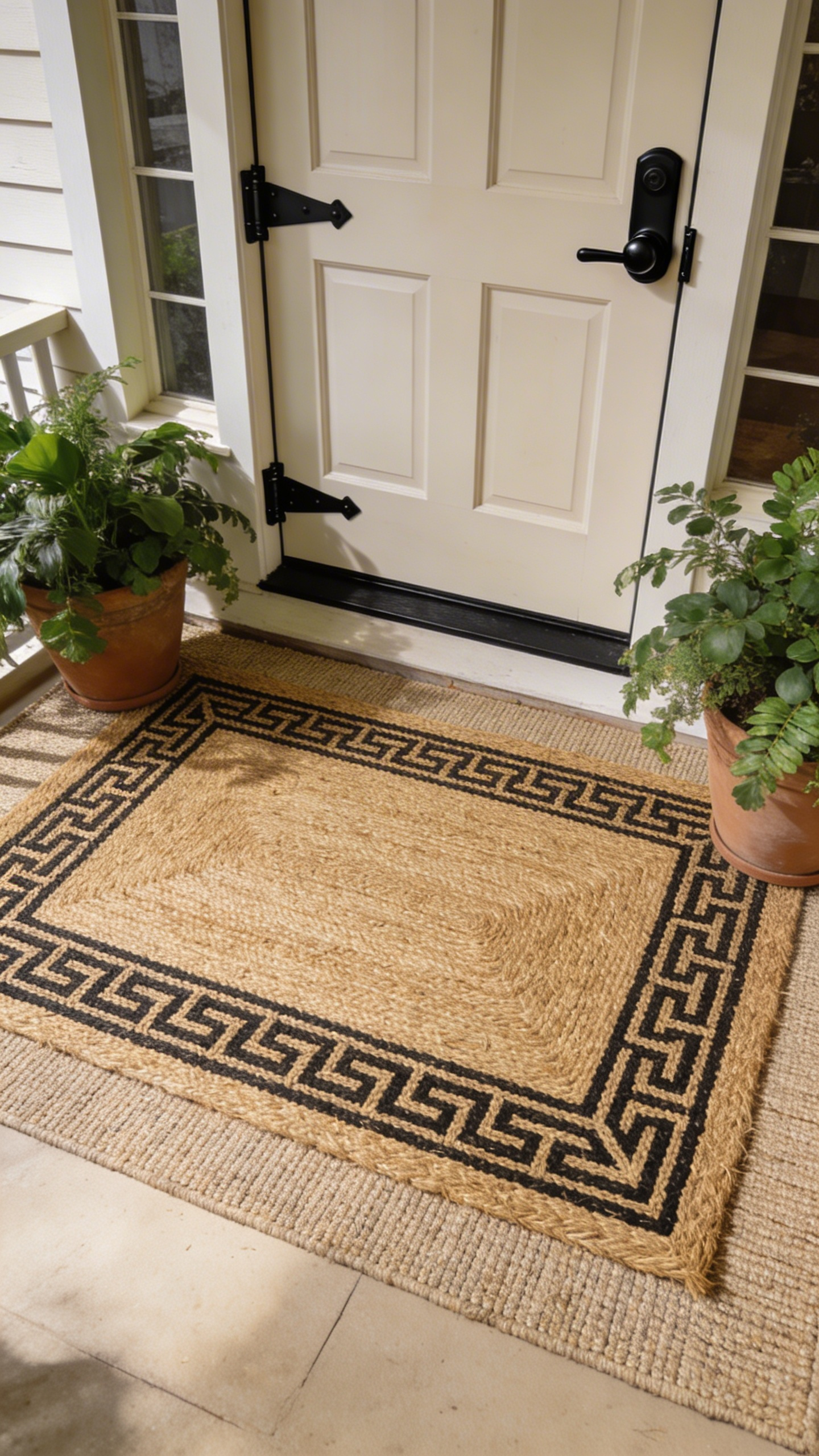 A well-proportioned welcome mat with intentional design is the first piece of porch decor a visitor sees up close — and a simple upgrade that signals genuine attention to detail.