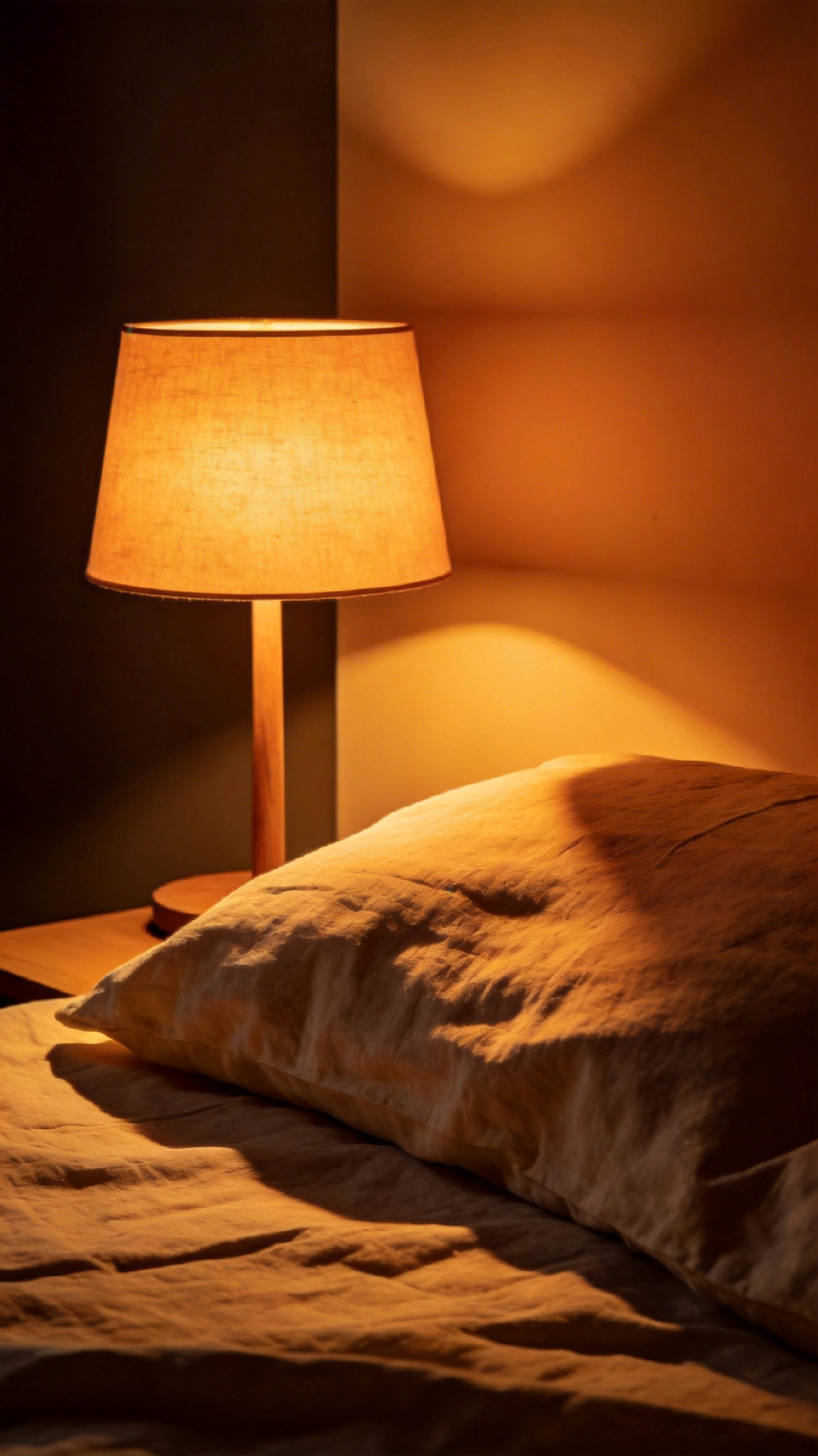 Warm 2,700K lighting from a bedside table lamp creates the amber-toned glow that signals sleep and comfort — a core cozy bedroom decor idea that costs very little to implement.