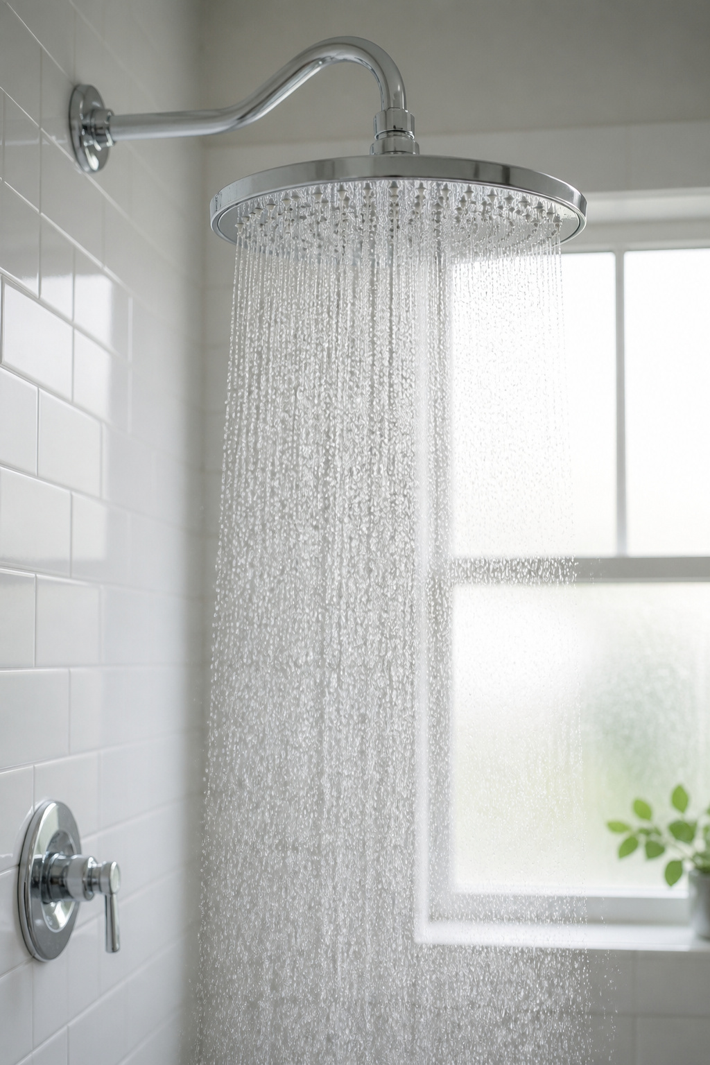 A wall arm extension brings a rainfall showerhead to any apartment shower in about 20 minutes — no plumber, no permit required.