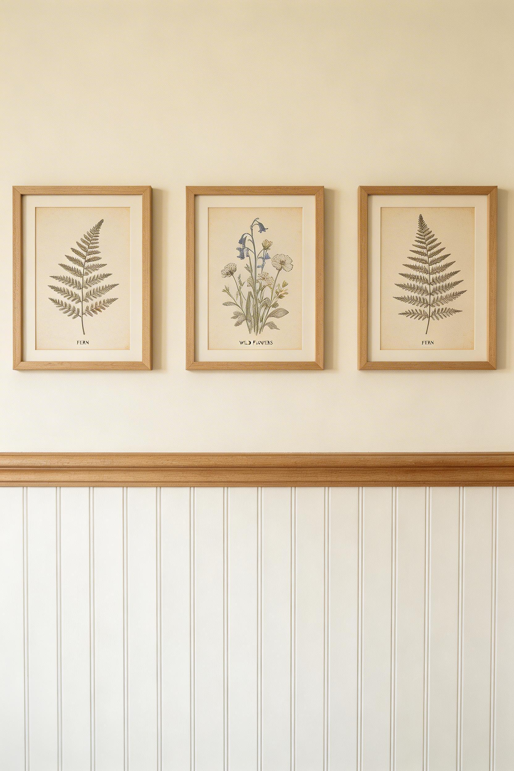 Victorian botanical prints sourced from the public domain Biodiversity Heritage Library are an affordable and historically accurate choice for cottage bathroom ideas — download, print on cotton rag paper, and frame properly.