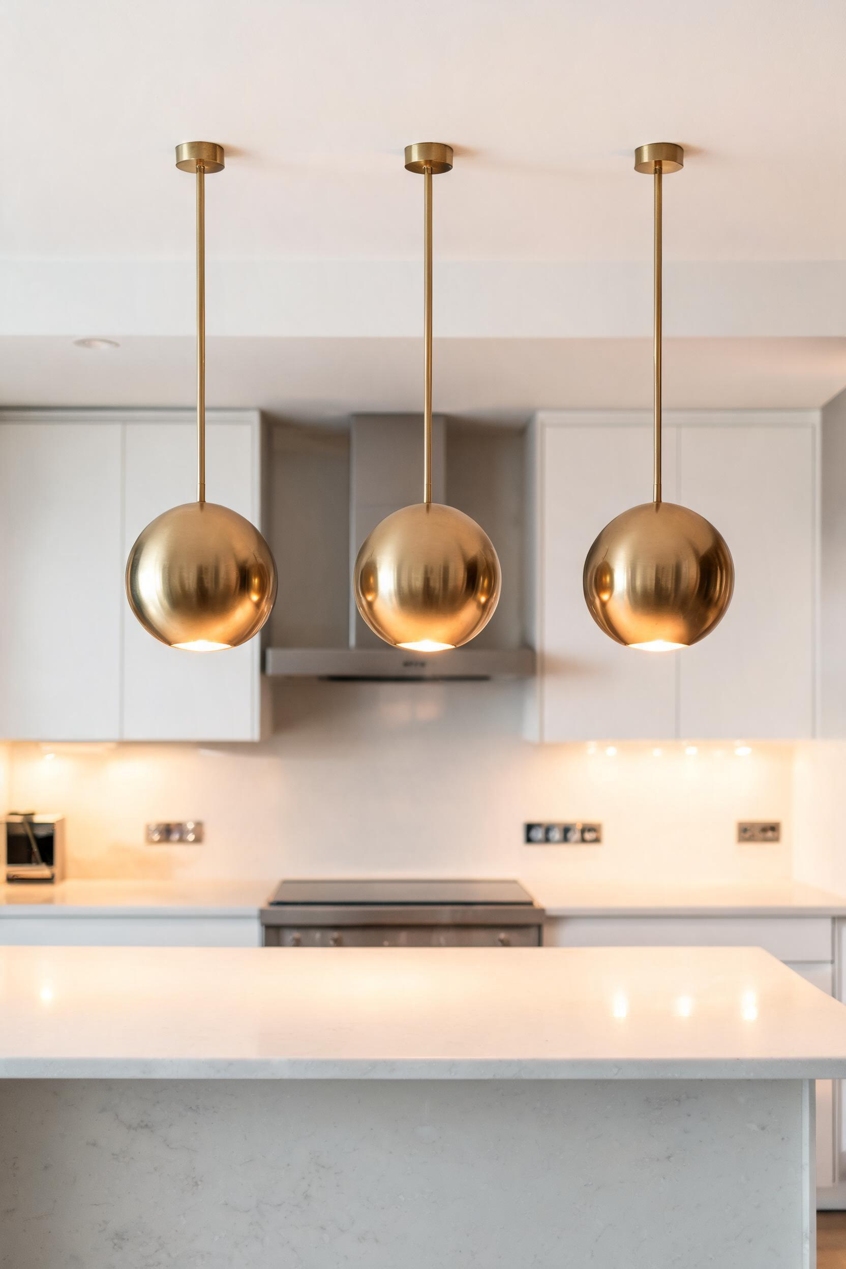 Pendant scale and spacing over a kitchen island is determined by formula, not instinct — and getting it right transforms the island from a surface into a defined room element.