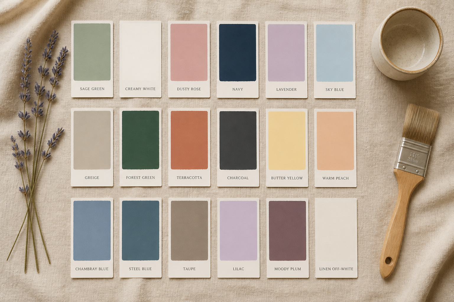 A curated collection of 18 calming bedroom paint colors — from soft sage to moody plum — chosen for their proven ability to support rest and reduce stress.