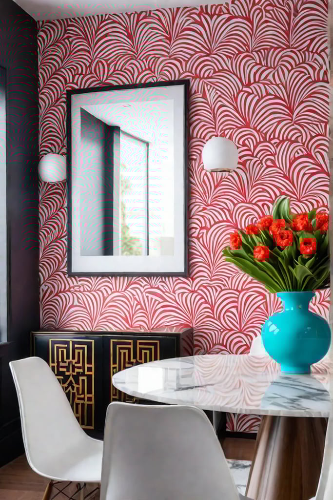 Dining room storage solution combining functionality with artistic expression