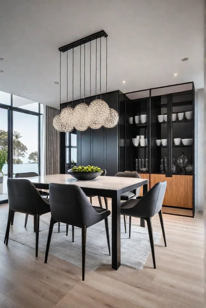 Extendable dining table for flexible use in a compact space