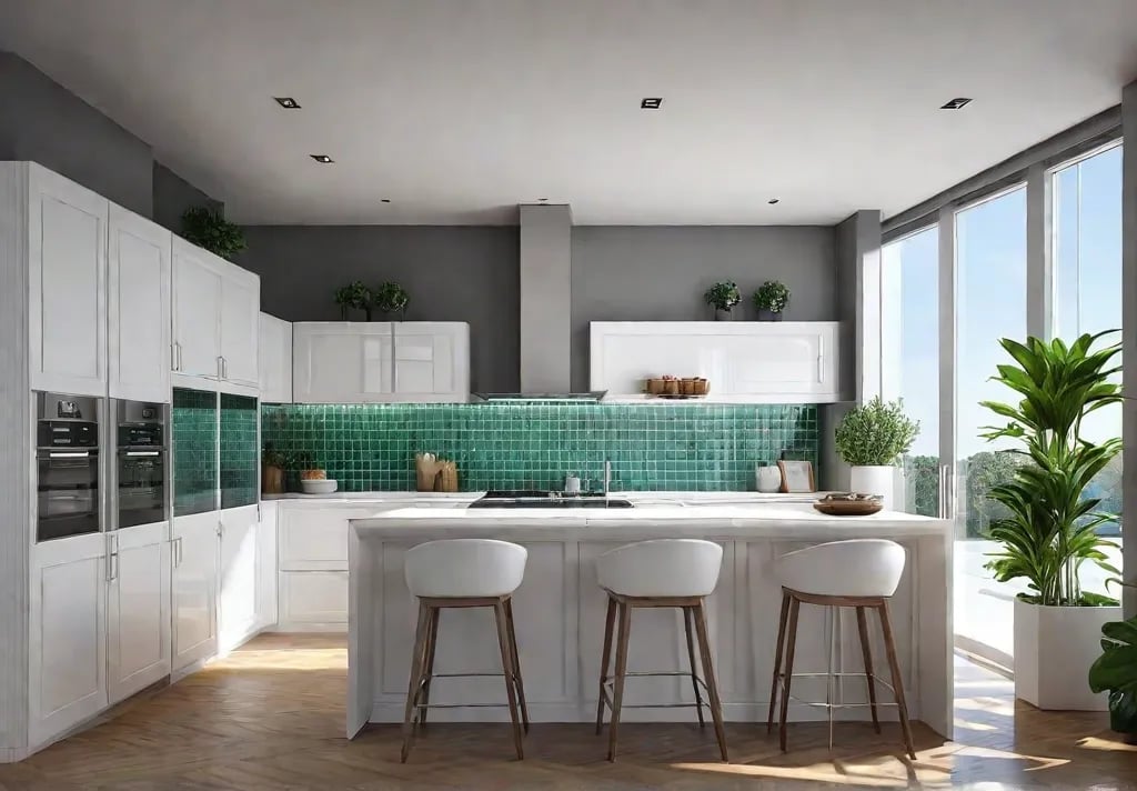 A bright and airy kitchen with sparkling clean countertops only essential toolsfeat