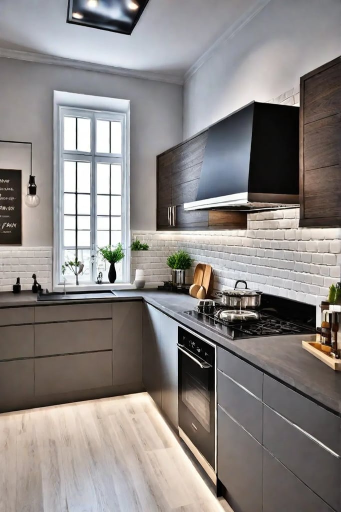 Abundant storage options with upper cabinets