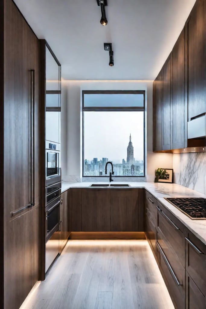 Adding personality to a modern small kitchen with a bold artwork