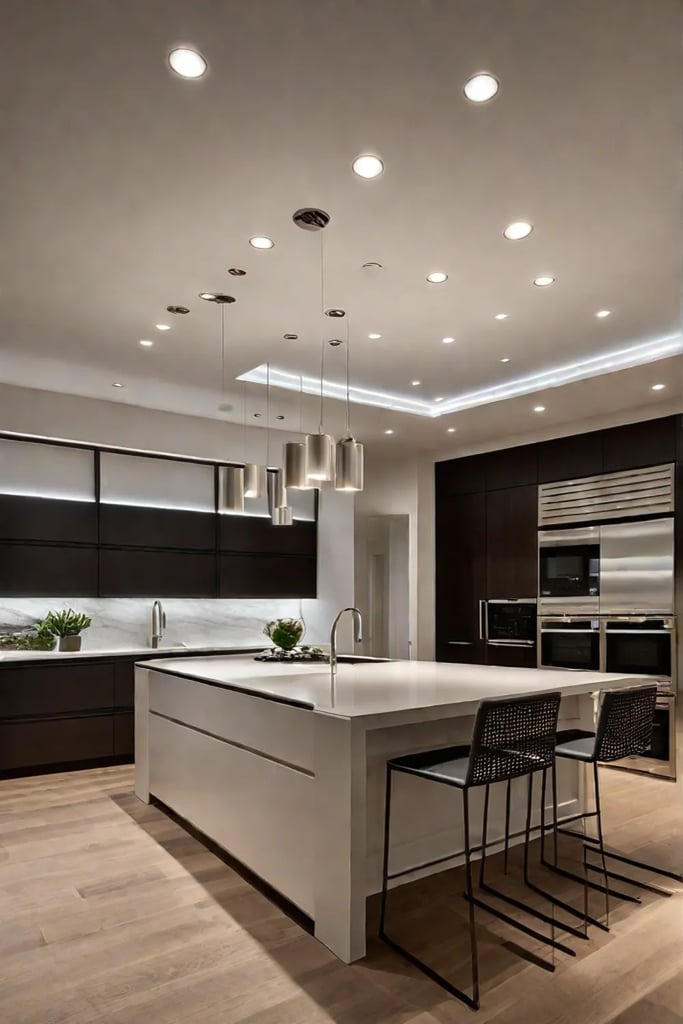 Ambient and Task Lighting in Kitchen