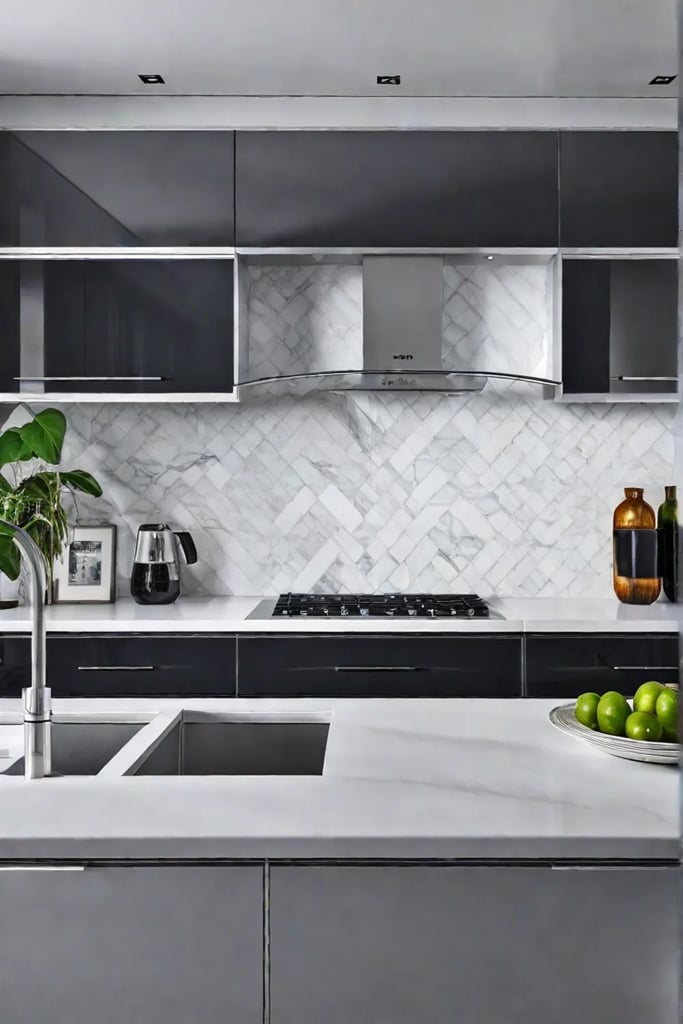 Backsplash integration kitchen harmony balanced interior