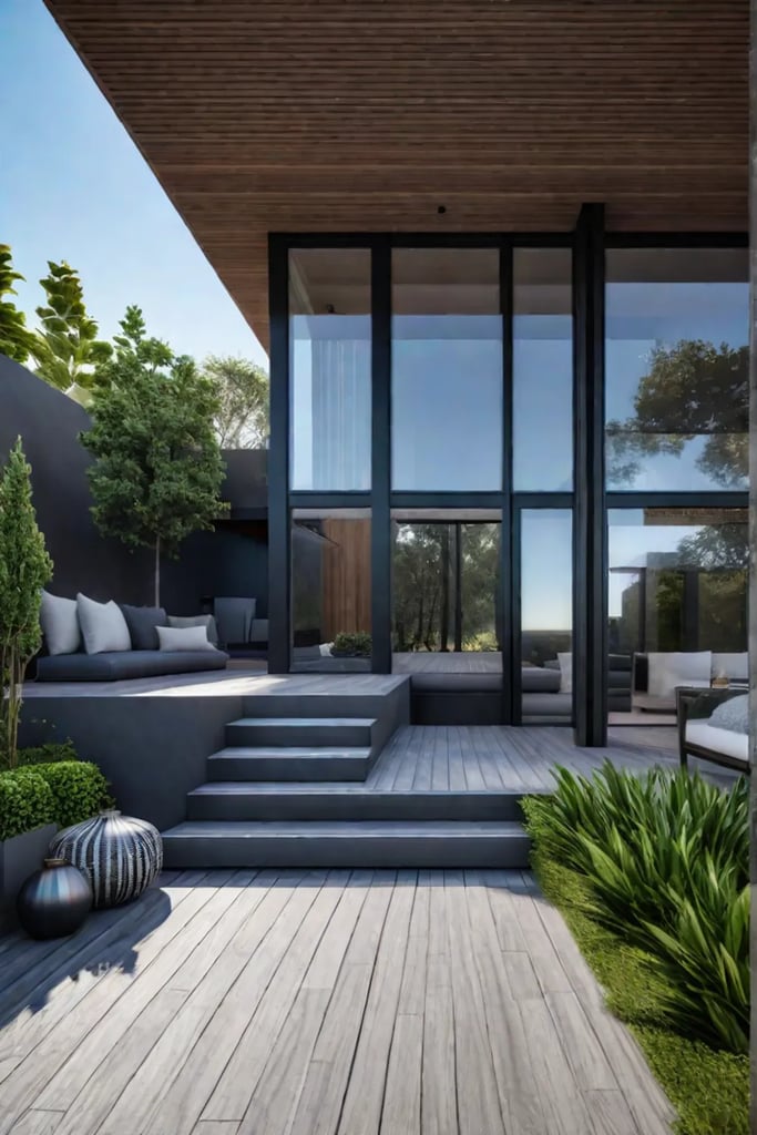 Backyard transformation with multilevel deck